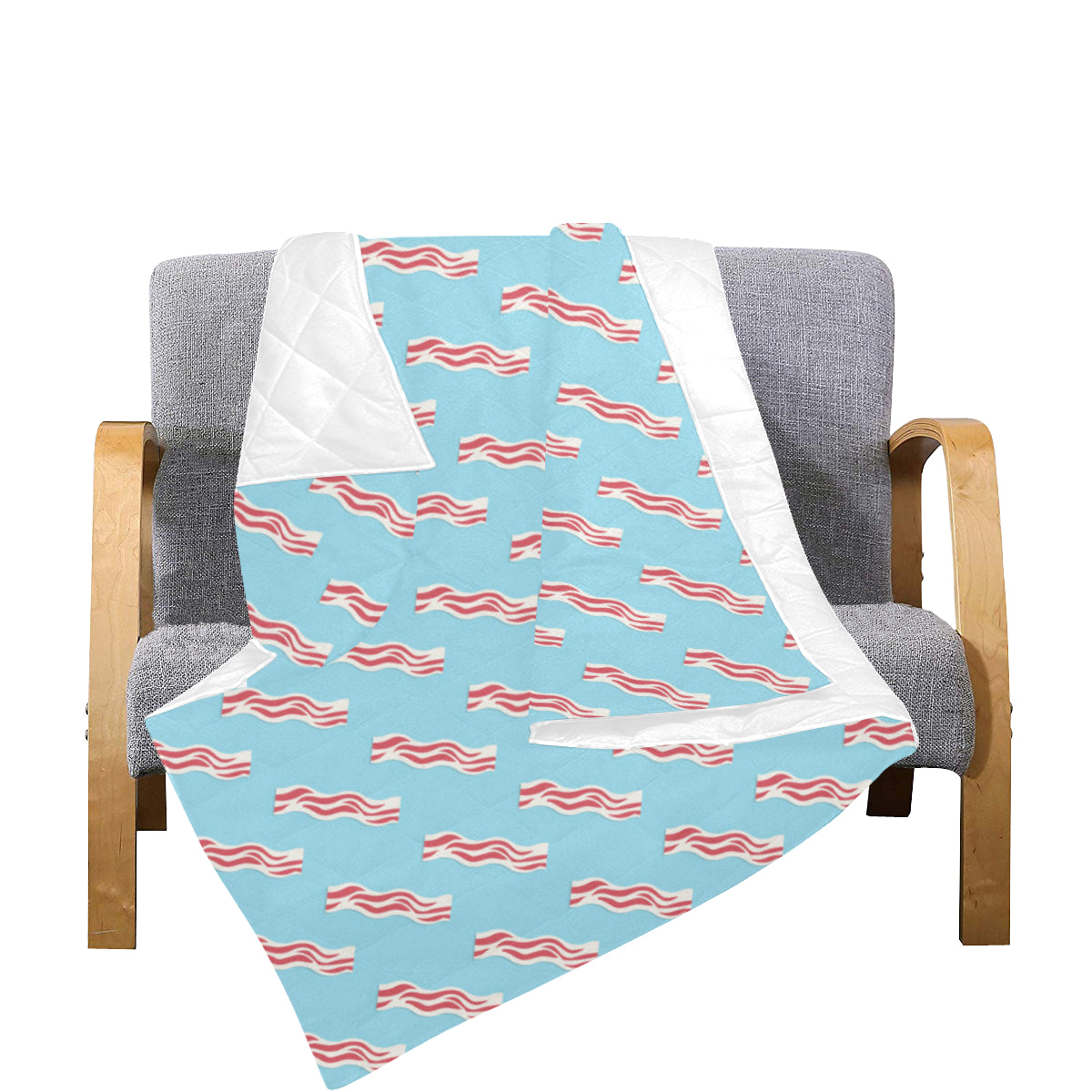 Bacon Pattern Print Design 03 Premium Quilt