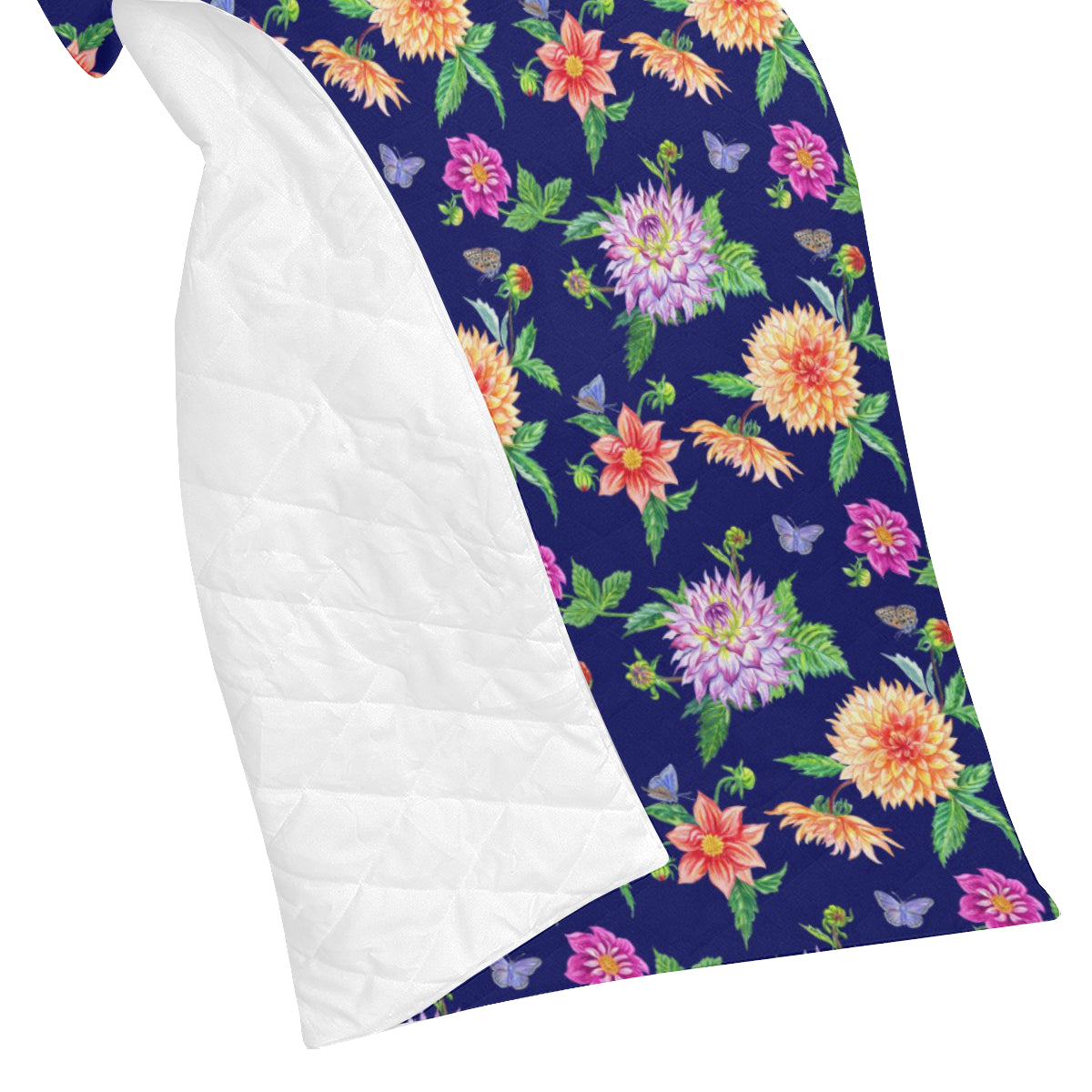 Dahlia Pattern Print Design DH010 Premium Quilt