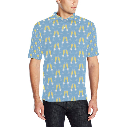 Champagne Pattern Print Design 06 Men Polo Shirt
