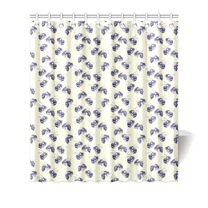 Bee Pattern Print Design 02 Shower Curtain