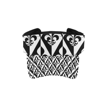 Fleur De Lis Black White Pattern Print Design 02 Unisex Sun Visor