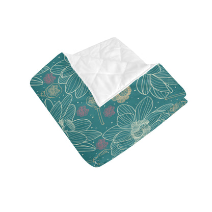 Lotus Pattern Print Design 01 Premium Quilt