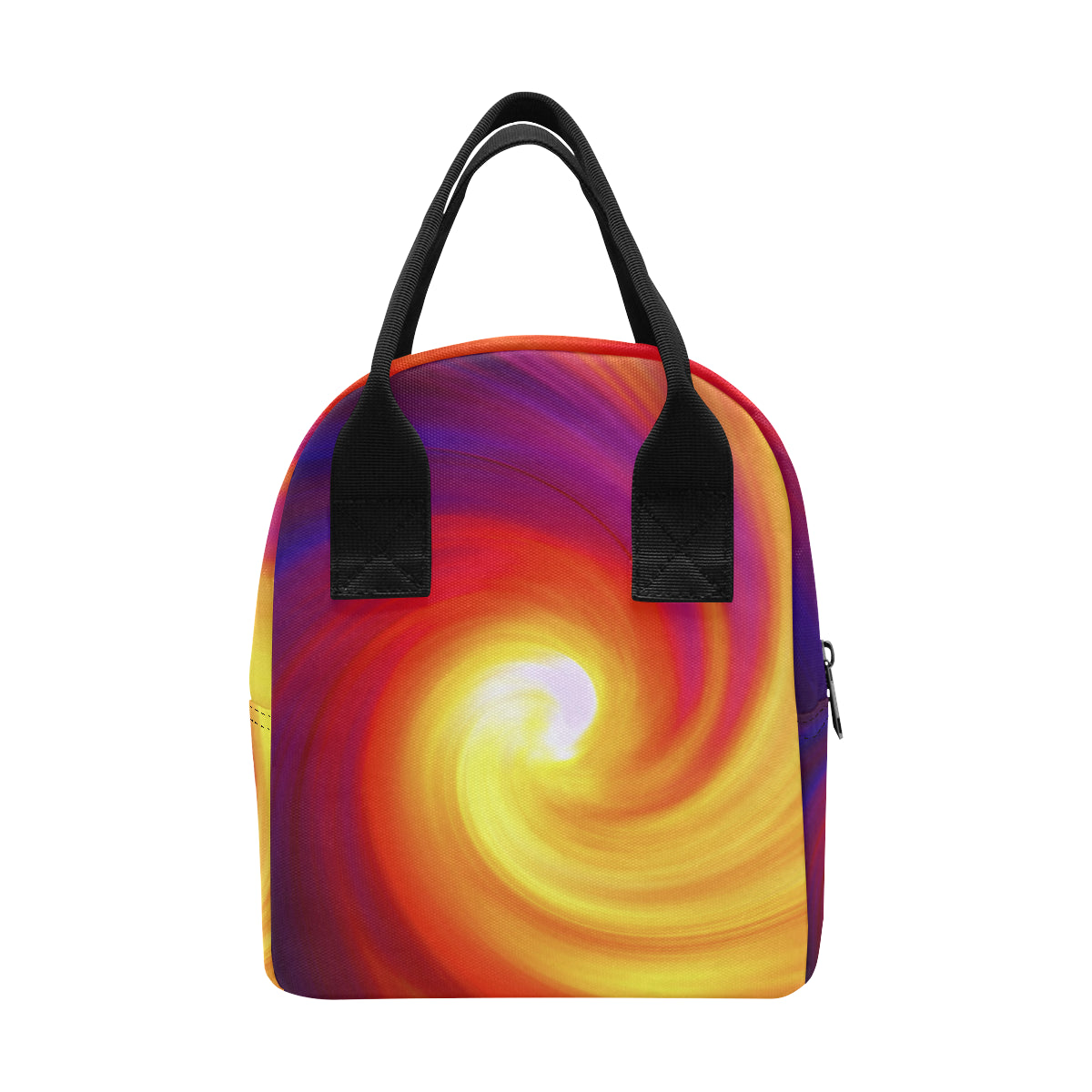 Vortex Twist Swirl Flame Themed Insulated Lunch Bag