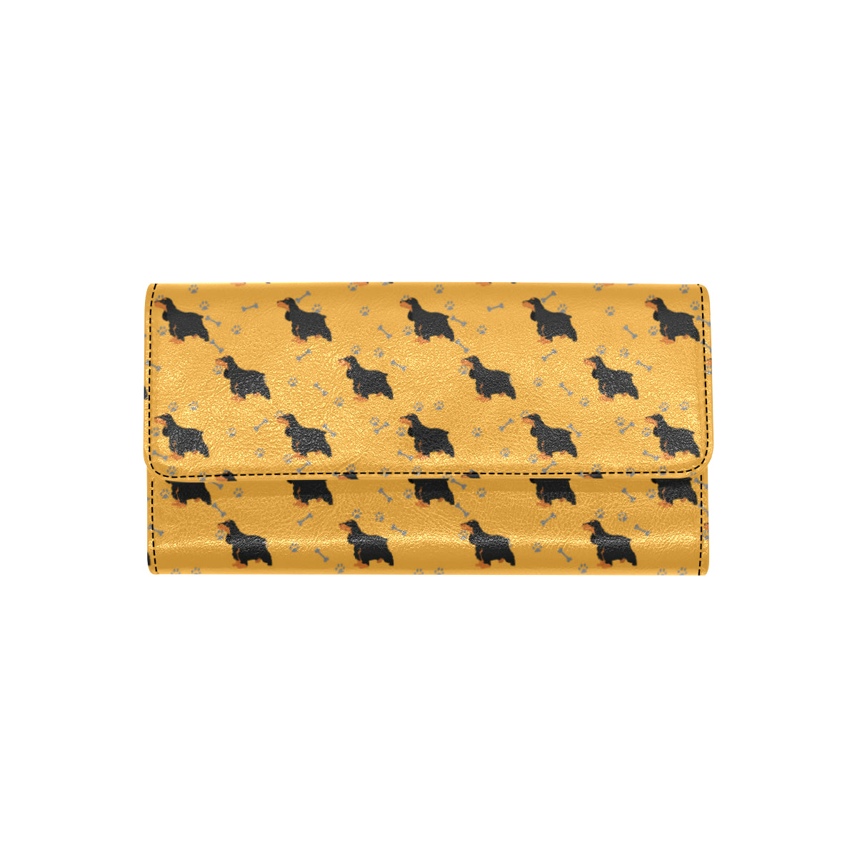 Cocker Pattern Print Design 01 Women's Trifold Wallet