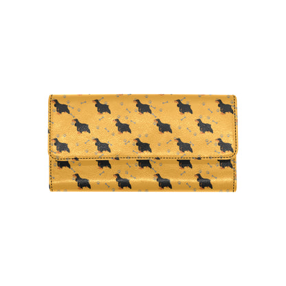 Cocker Pattern Print Design 01 Women's Trifold Wallet