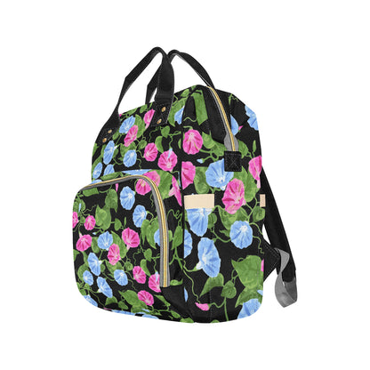 Morning Glory Pattern Print Design MG04 Diaper Bag Backpack