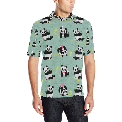 Panda Pattern Print Design A05 Men Polo Shirt