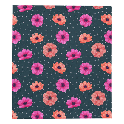 Anemone Pattern Print Design AM08 Premium Quilt