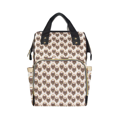 Wolf Tribal Dream Catcher Design Print Diaper Bag Backpack