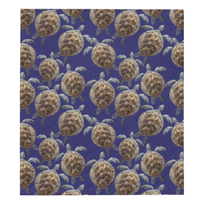 Sea Turtle Pattern Print Design T05 Premium Quilt