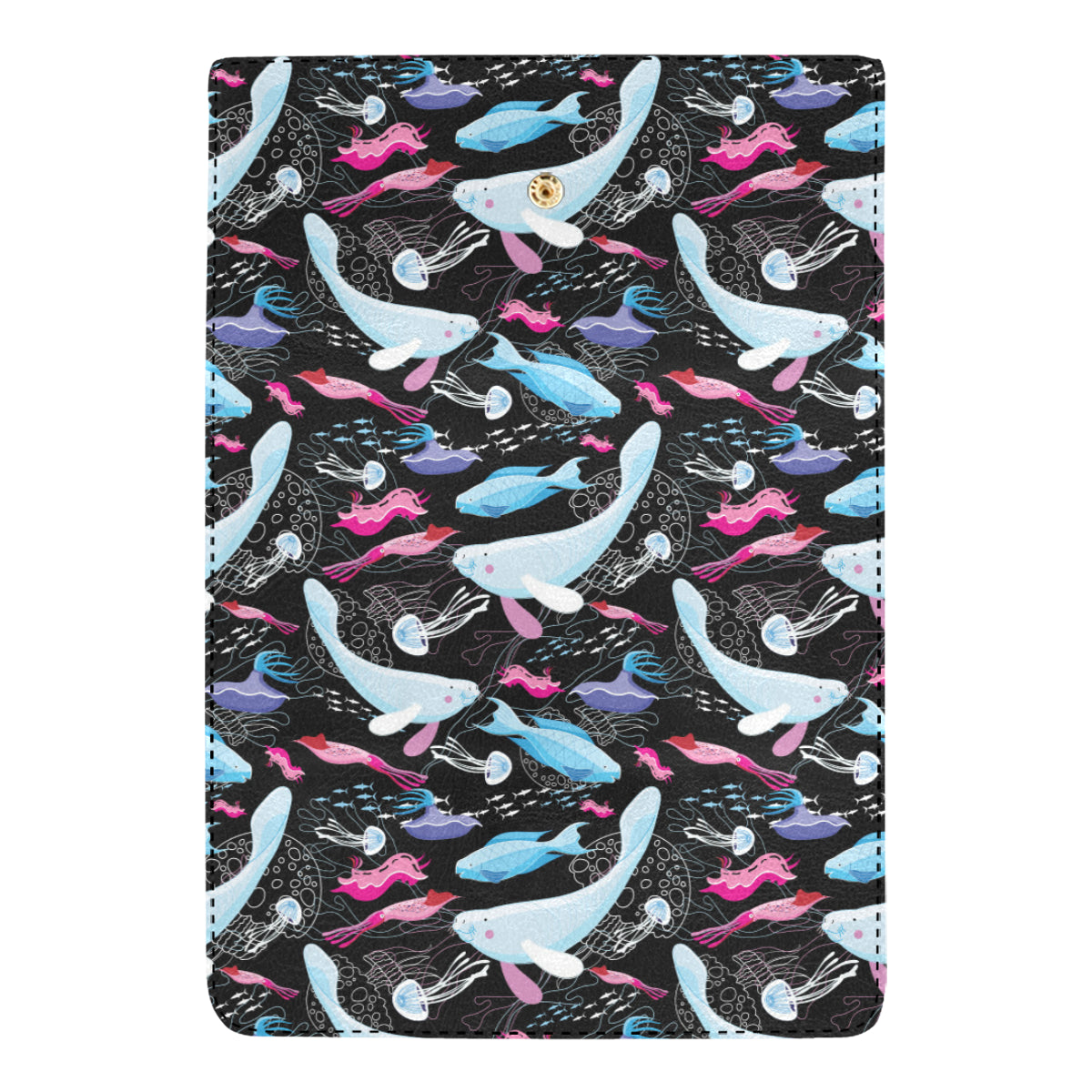 Manatee Pattern Print Design 02 Women's Trifold Wallet