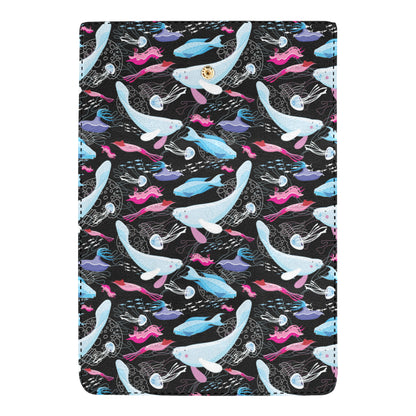 Manatee Pattern Print Design 02 Women's Trifold Wallet