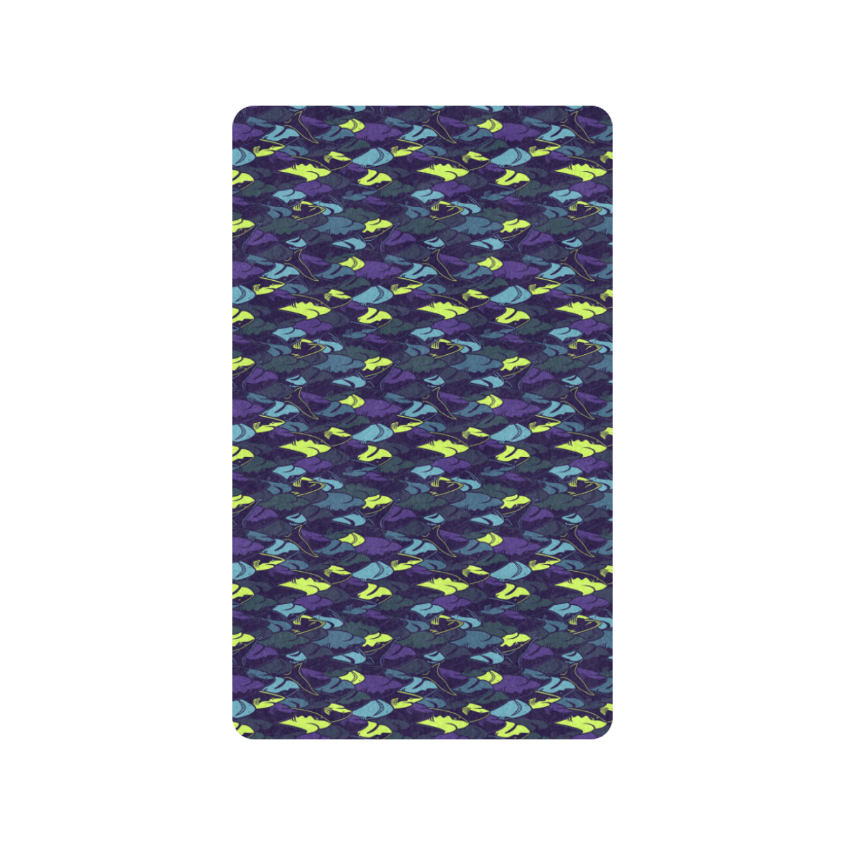Shark Neon color Print Rubber Doormat