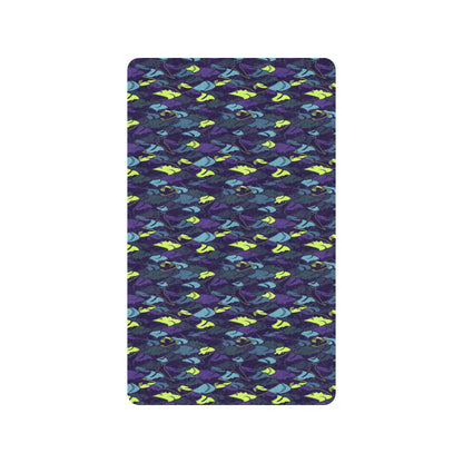 Shark Neon color Print Rubber Doormat