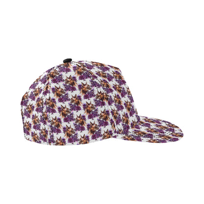 Chihuahua Purple Floral Snapback Cap