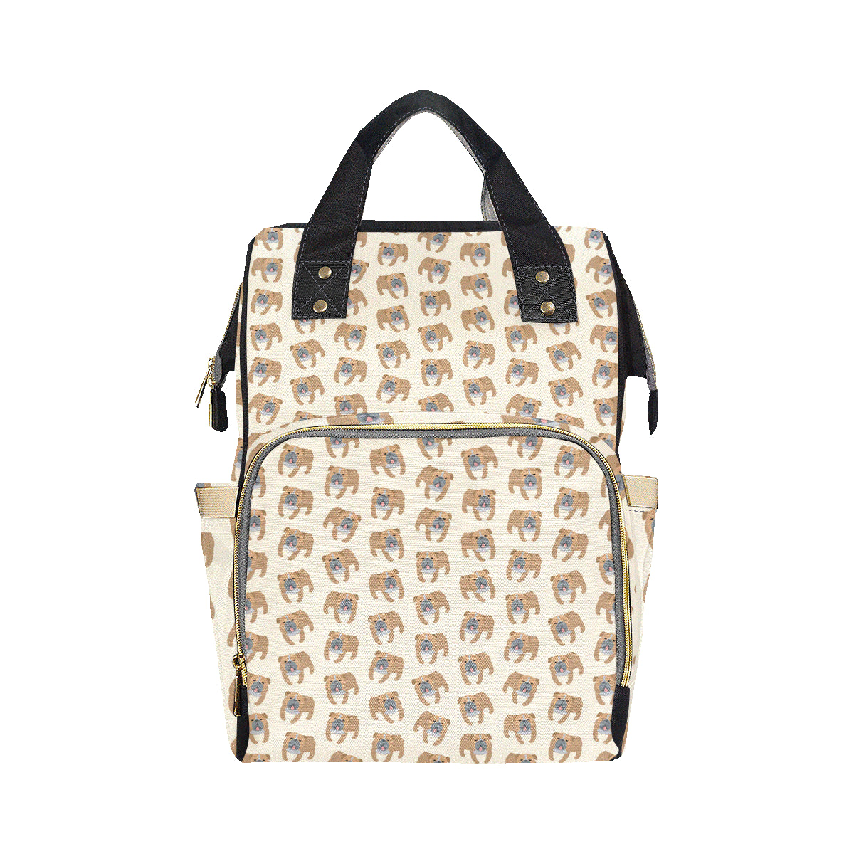 Bulldogs Pattern Print Design 01 Diaper Bag Backpack