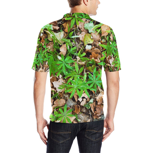 Camouflage Realistic Tree Fresh Print Men Polo Shirt
