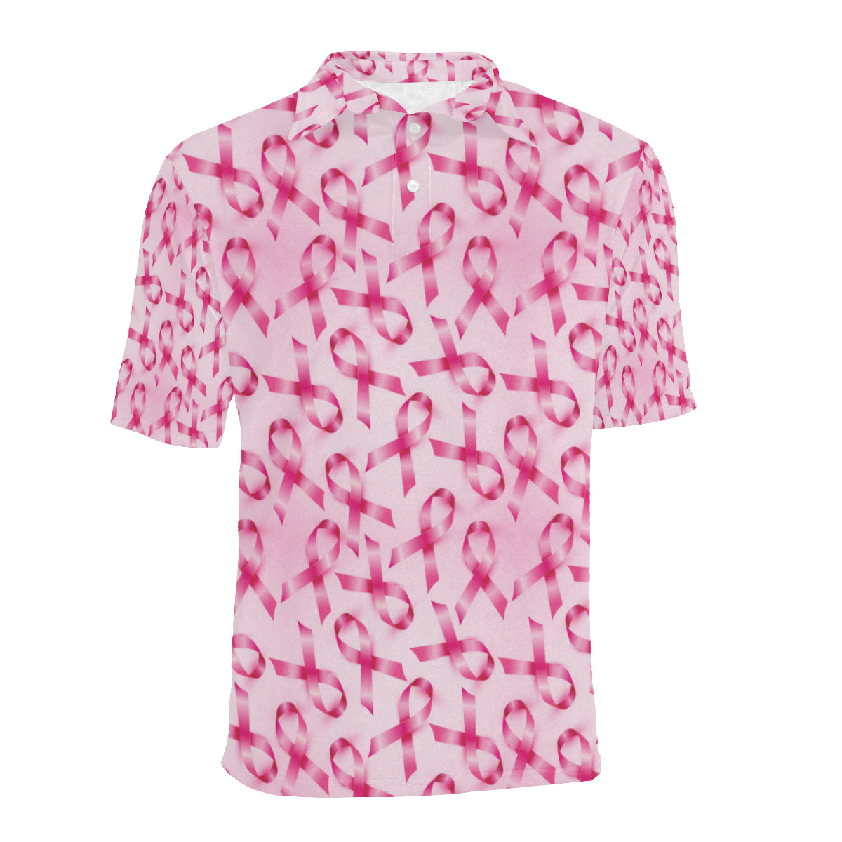 Breast cancer Pattern Print Design 04 Men Polo Shirt