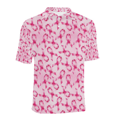 Breast cancer Pattern Print Design 04 Men Polo Shirt