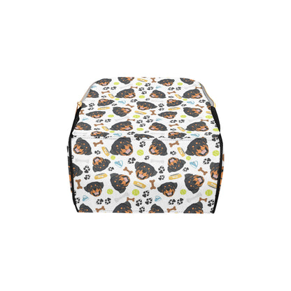 Rottweiler Pattern Print Design A04 Diaper Bag Backpack