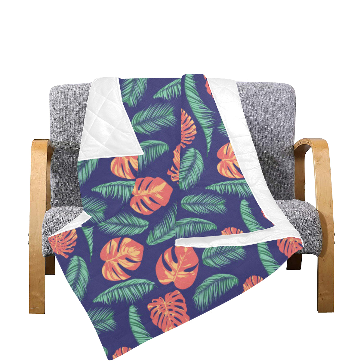 Palm Leaves Pattern Print Design PL011 Premium Quilt