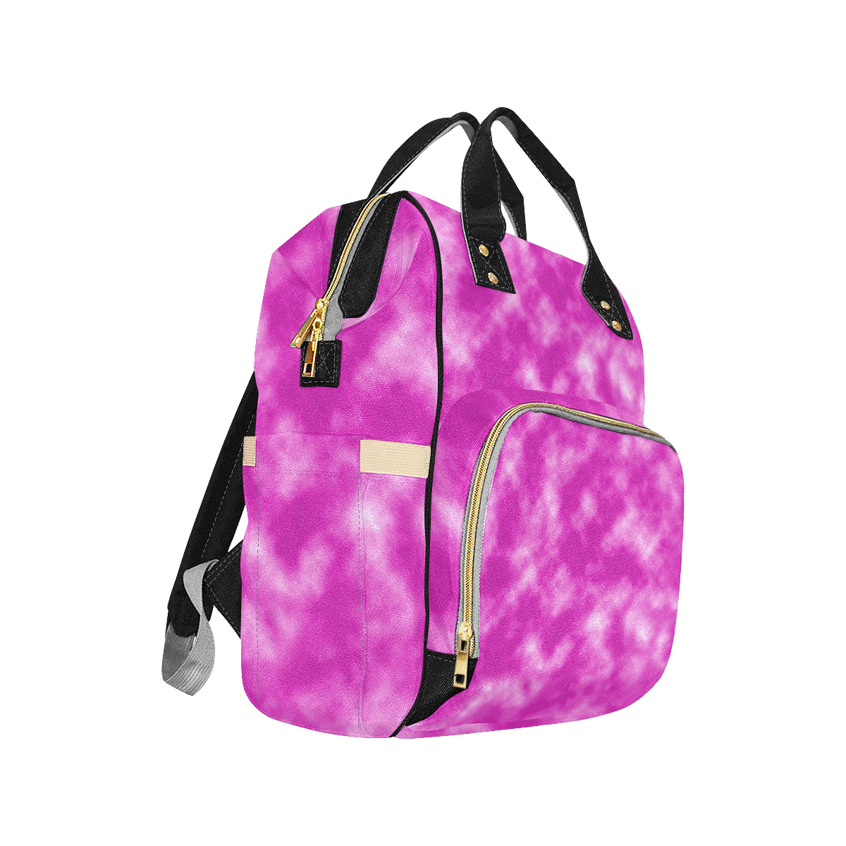 Tie Dye Pink Design Print Diaper Bag Backpack