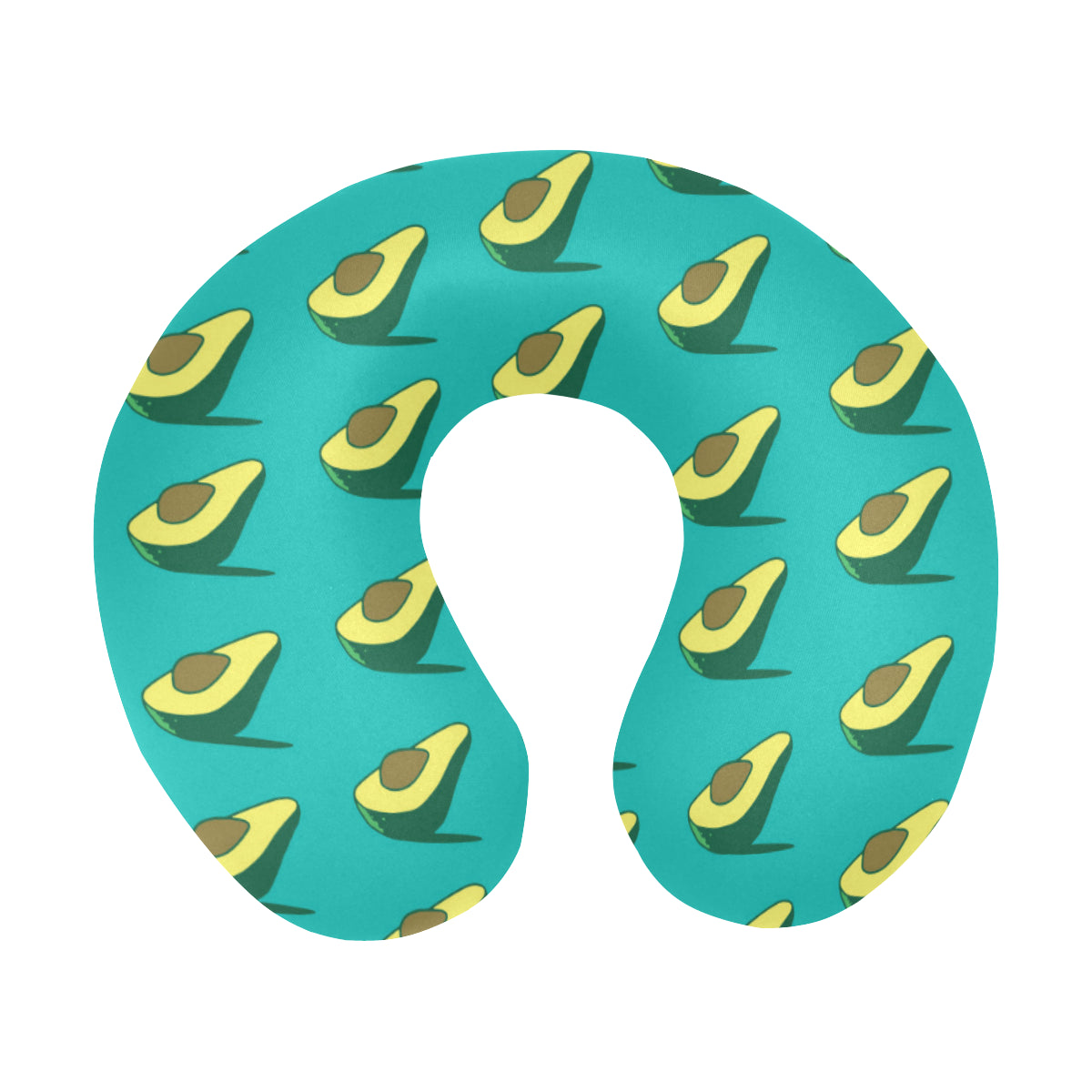 Avocado Pattern Print Design 03 U-Shaped Travel Neck Pillow