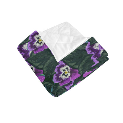 Pansy Pattern Print Design PS07 Premium Quilt