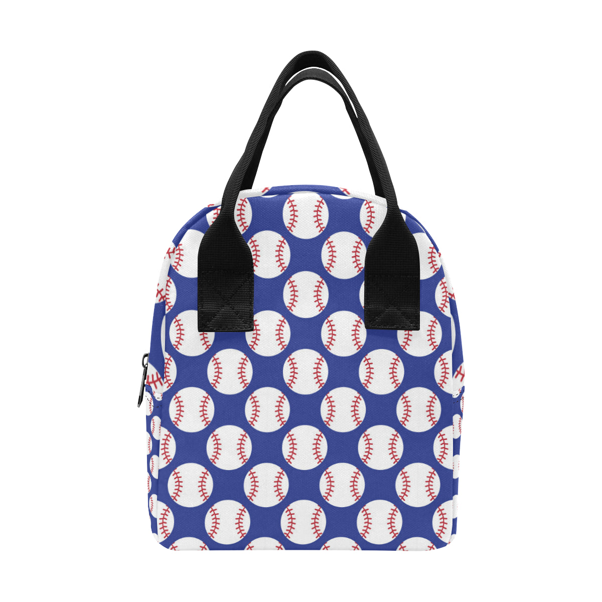 Baseball Blue Background Insulated Lunch Bag