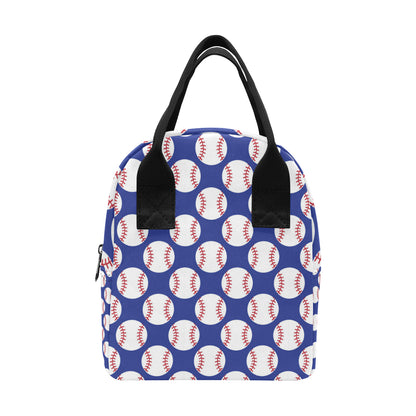 Baseball Blue Background Insulated Lunch Bag