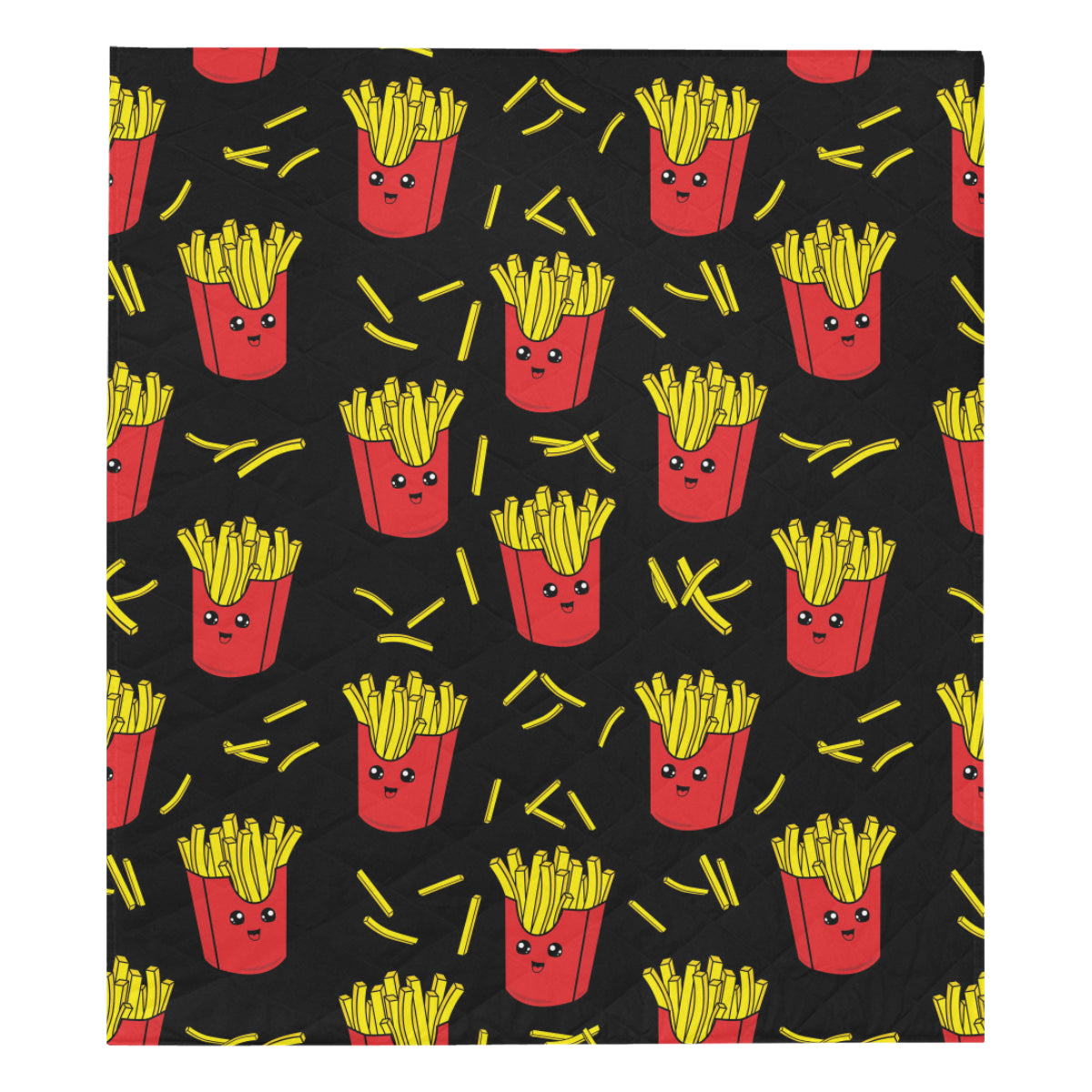 French Fried Pattern Print Design 03 Premium Quilt