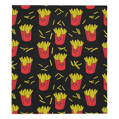 French Fried Pattern Print Design 03 Premium Quilt