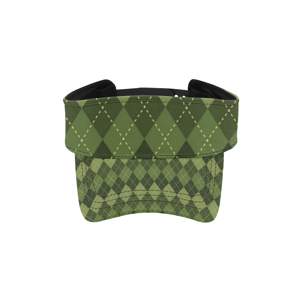 Argyle Green Pattern Print Design 01 Unisex Sun Visor