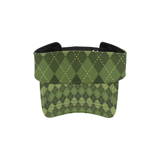 Argyle Green Pattern Print Design 01 Unisex Sun Visor