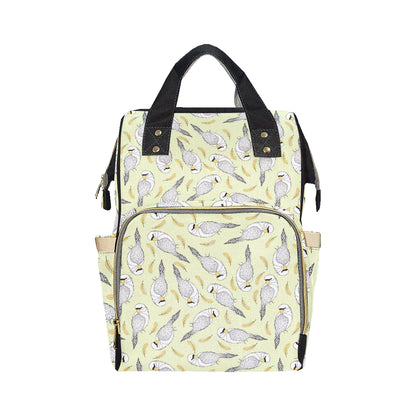 Parakeet Pattern Print Design A03 Diaper Bag Backpack