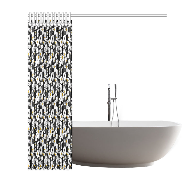 Daisy Pattern Print Design 02 Shower Curtain