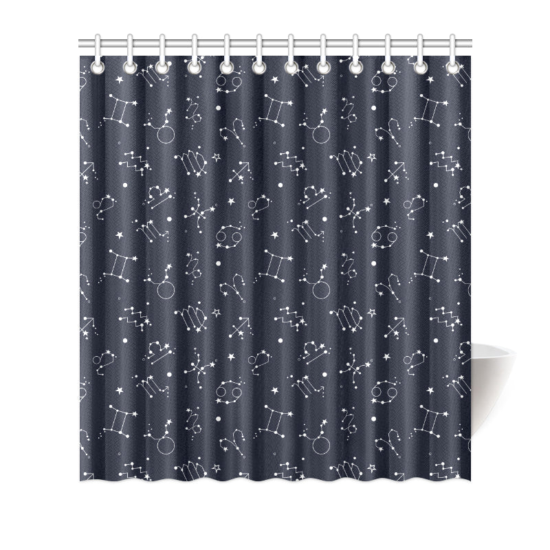 Constellation Pattern Print Design 05 Shower Curtain