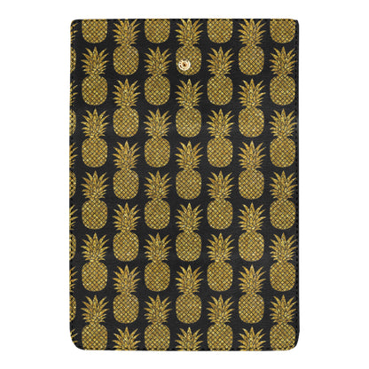 Gold Pineapple Pattern Print Design PP011 Women's Trifold Wallet