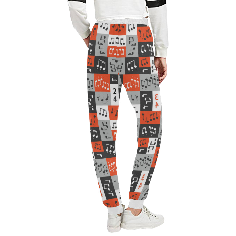 Music Note Design Themed Print Unisex Sweatpants