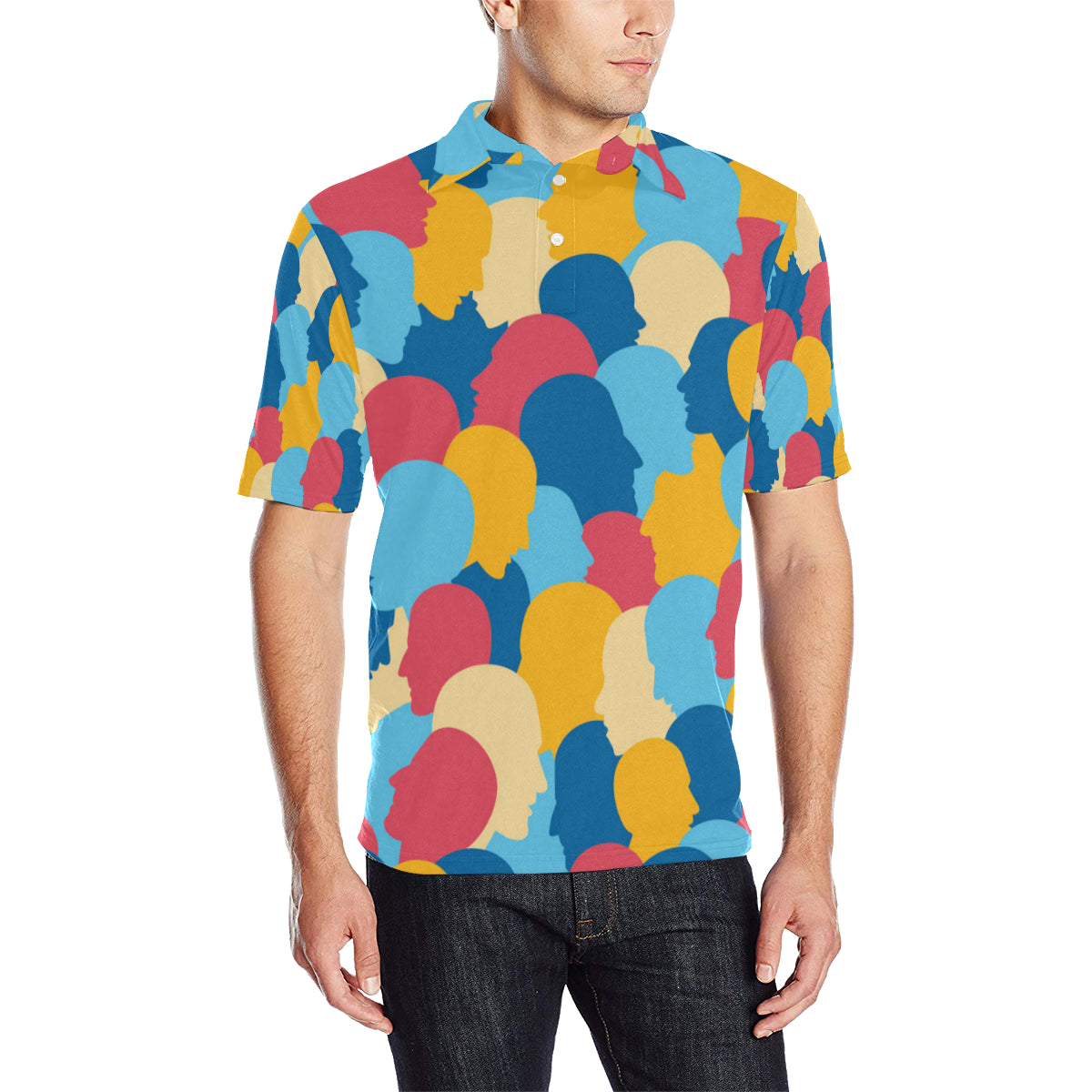 Psychology Pattern Print Design A02 Men Polo Shirt