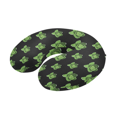 Cabbage Pattern Print Design 03 U-Shaped Travel Neck Pillow