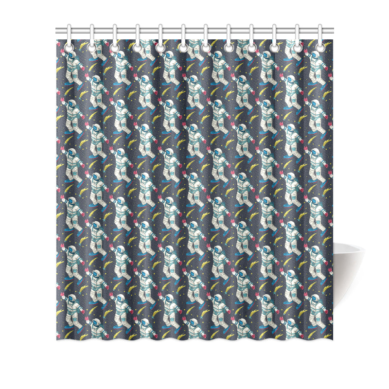 Astronaut Pattern Print Design 04 Shower Curtain