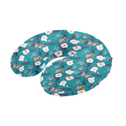 Butterfly Pattern Print Design 012 U-Shaped Travel Neck Pillow