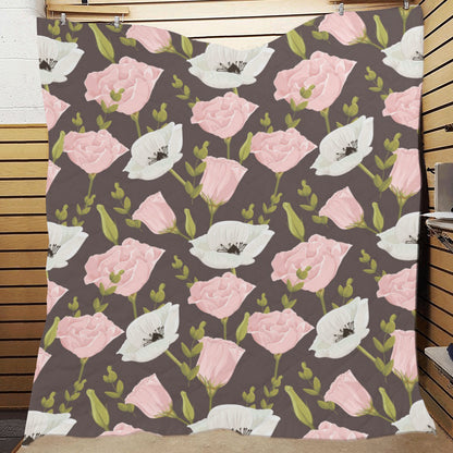 Anemone Pattern Print Design AM011 Premium Quilt