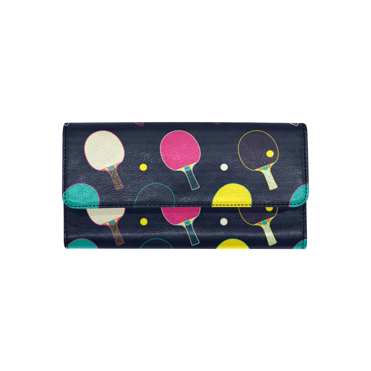 Ping Pong Pattern Print Design A04 Women's Trifold Wallet