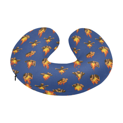 Campfire Pattern Print Design 03 U-Shaped Travel Neck Pillow