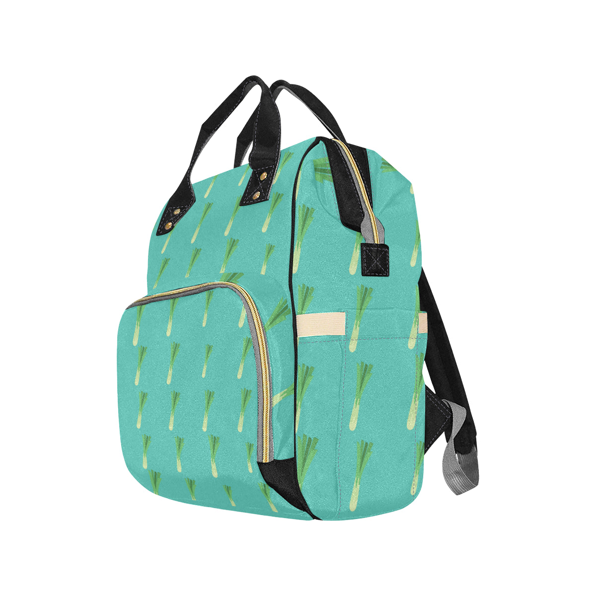 Leek Pattern Print Design 01 Diaper Bag Backpack