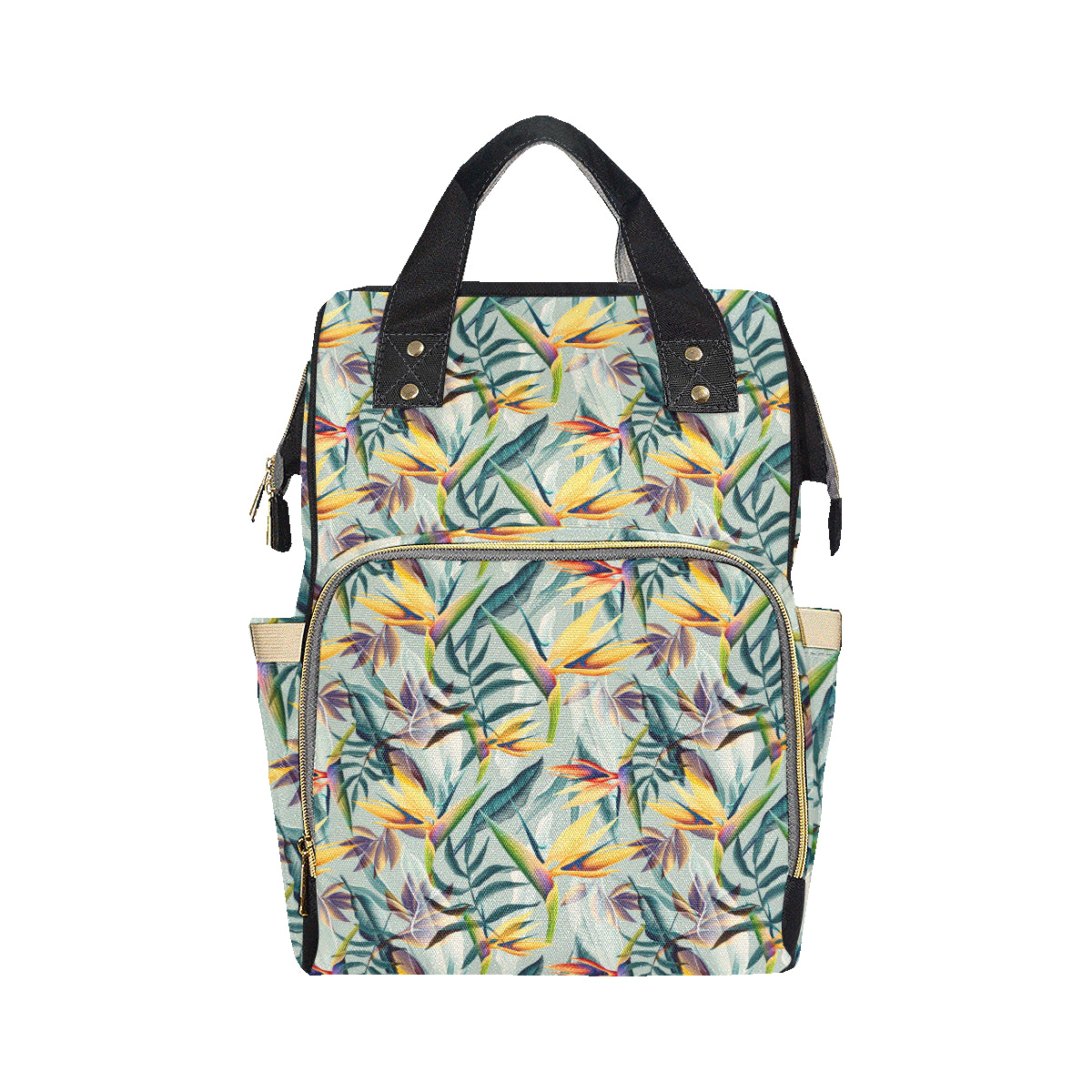 Tropical Flower Pattern Print Design TF022 Diaper Bag Backpack