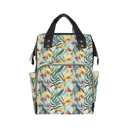 Tropical Flower Pattern Print Design TF022 Diaper Bag Backpack