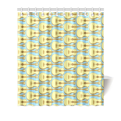 Acoustic Guitar Pattern Print Design 03 Shower Curtain